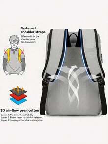 1个简约时尚大容量户外露营、野餐保温冷藏背包、徒步背包 - 彩色 - 查看 6