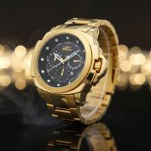 Invicta Coalition Men's Gold Watch, All Stainless Steel, Top Quality - 黑色 - 查看 2