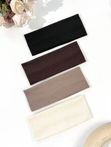 Vielseitig einsetzbares minimalistisches Sport-Haarband & Haargummi Set, Workout Haarband, Laufzubehör, Yoga Kopftuch, Sport Schweißband, modische Damen Bandanas für Sommer Outfits, Reisen, Geburtstag - Verschiedenfarbig - Übersicht 7