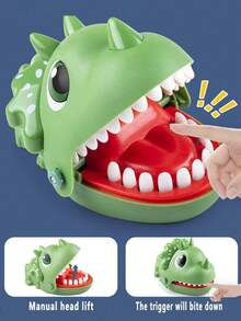 Funny Prank Toy: Triangular Dinosaur Bite Finger Toy, Big Mouth Crocodile Dinosaur Toy, Interactive Toy For Children, Triangular Dinosaur Prank Toy - Multicolor - View 6