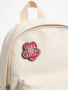 1枚女孩阅读圣经珐琅胸针，耶稣宗教信仰花卉金属翻领别针徽章配饰礼物，送给基督徒朋友 - 彩色 - 查看 2