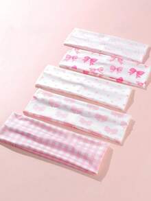 1pc Cute & Sweet Bowknot Heart Plaid Print Hair Clip, Versatile Daily Wear - Multicolor - View 1