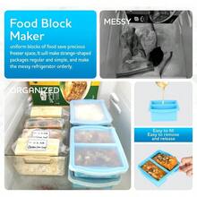 Silicone Freezer Trays With Lids, Set Of 4 - With 1cup And 2 Cup Silicone Freezer Molds For Freezing Soups, Sauces And Individual Microwave - Bộ 4 chiếc màu xanh dương - Xem 5