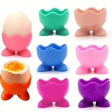 10pcs Silicone Egg Holders, Durable And Stackable, Suitable For Boiling Eggs, Breakfast Preparation And Kitchen Display, Kitchen Utensils Tools, Kitchen Restaurant, Creative Stand, Party Gift, Kitchen Gift - Multicolor - View 10