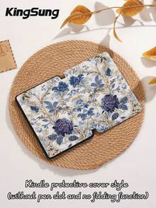 Kingsung 花卉图案平板电脑保护套，兼容 iPad 9.7/10.2/10.5/10.9/12.9/Pro 11（第十代），兼容三星 Galaxy Tab S6 Lite 10.4 英寸，兼容 Kindle Paperwhite 第十二代（2024 年款），Kindle 第十一代（2022 年款），Kobo Clara Colour，柔软防摔，智能支架/自动唤醒/睡眠功能 - 彩色 - 查看 9