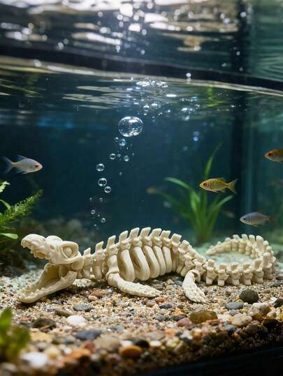 نموذج هيكل عظمي لسحلية الموزازور الكبيرة، مناسب لديكور الحوض المائي، نموذج حفرية ديناصور ذيل الزعنفة البيضاء، مناسب لديكور حوض السمك، عرض الزواحف البحرية، هدايا ذات موضوع علم الحفريات، مناسب للمجموعين وهواة الأحواض المائية (مناسب للأسماك)