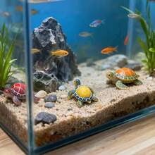 4 pezzi Decorazioni in resina a forma di tartaruga, adatte per l'arredamento di acquari e per la decorazione da tavolo - A - Visualizzare 3