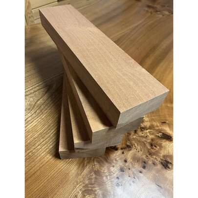 SAPELE HARDWOOD TIMBER - BUNDLE OF X4 (MAHOGANY) Wood 45mm X 94mm X 400mm