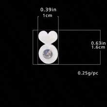 32个/盒 白色心形硅胶耳塞，低过敏性，可调节，适合防止耳垂损伤，可DIY耳环后塞和重型耳环，4个/袋可选 - 愛心耳堵 - 查看 5