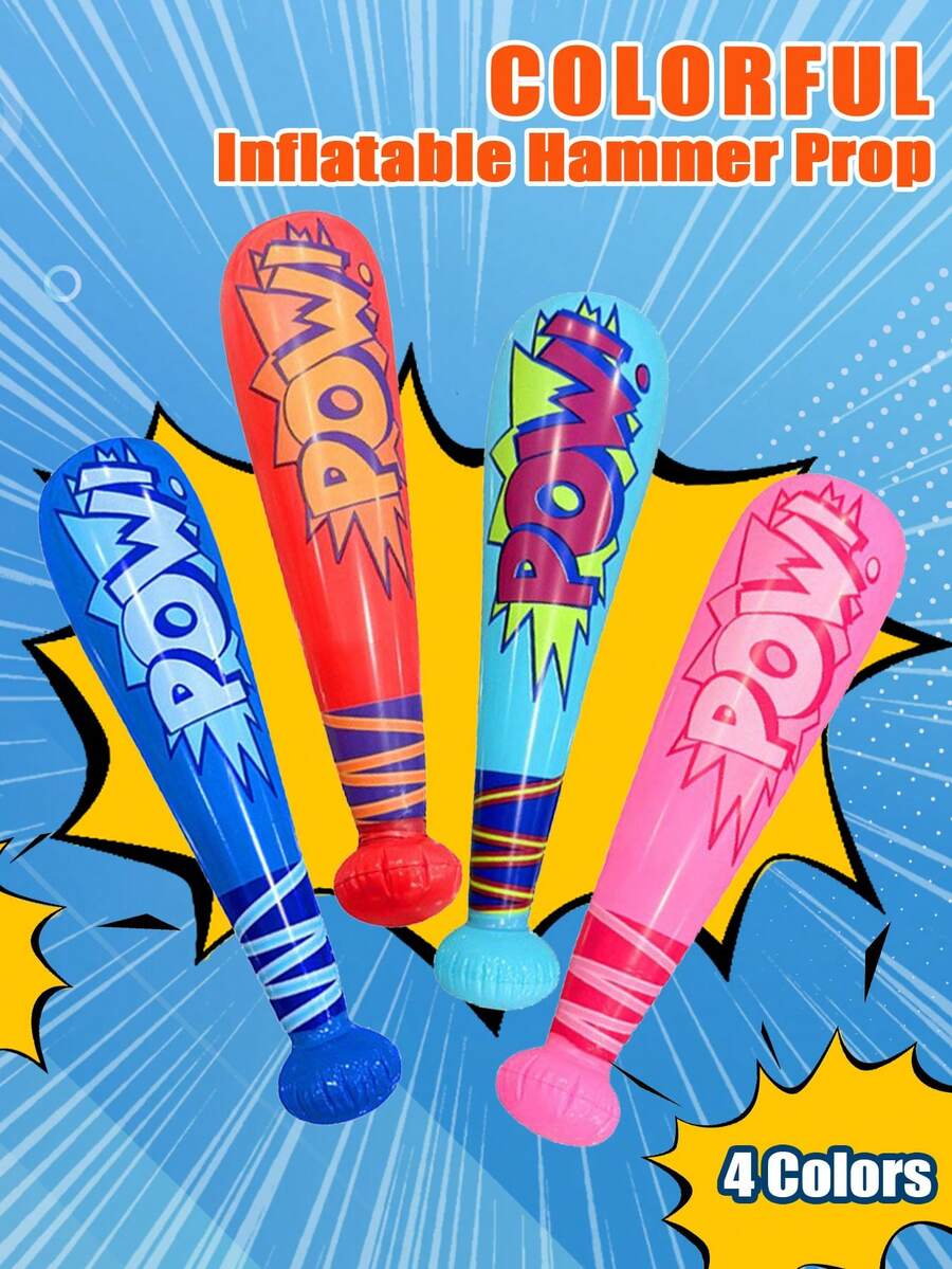 60cm Long PVC Inflatable Hammer, Suitable For Outdoor Lawn, Garden, Team Games, Family Games, Interactive Games, Team Activities, Decorative Props, Party Props And Gifts