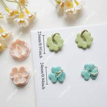 Clover Shape Jewelry Making Kit, St Patrick's Day Themed Clover Pattern Polymer Clay Cutters For DIY Earrings Pendants Making - Beige - View 8