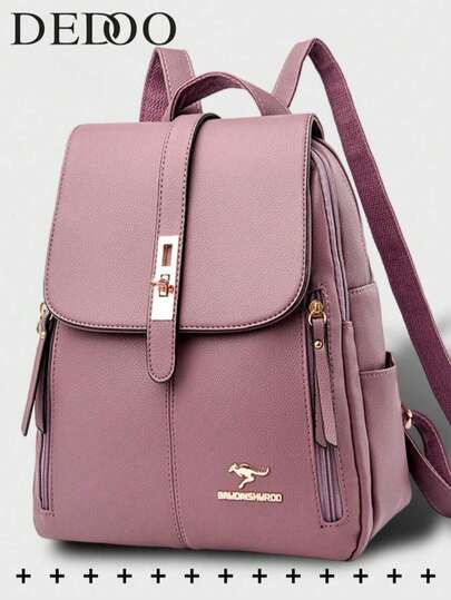 Dedoo Anti-Theft PU Leather Backpack, Women's Wallet, Multifunctional Fashion Everyday Bag, Lightweight Travel Bag With Multiple Pockets, Large Capacity Minimalist Backpack, Convenient Backpack, Suitable For Students, Nurses, Teachers, Business Professionals, Travel, Commuting, Shopping, Office, Dating, Hiking, Training, Work, Birthday Gift, Holiday Gift, Backpack