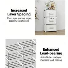 1pc White And Black Multi-Layer Large Capacity Portable Closet With Drawers,Multifunctional Portable Cube Storage Cabinet,Floor Storage Rack,Dustproof Wardrobe, Shelves, Shoe Rack, DIY Freestanding Display, Easy Assembly,Single Row And Double Row Optiona,Suitable For Indoor Storage, Bedroom, Kitchen, Living Room, Study, Office Storage, Holiday Storage, Holiday Gift, Mother's Day Gift,Spring Organizer - Multicolor - View 11