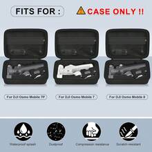 Osmo Mobile 8/7P Protective Case With Mesh Pocket And Foam Padding Portable Bag, Compatible With DJI OM 8/OM 7 Pro/7 Gimbal Stabilizers - Packaging Only - Black - View 2