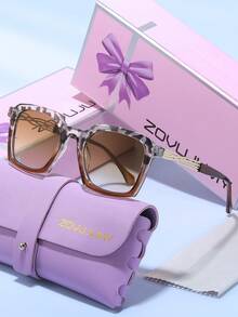 ZOVUJUMY Personalized Metal Twisted Temples Sunglasses, Unisex Outdoor Vacation Street Photography Travel Party Sun Glasses, Versatile Couple Sunglasses Holiday Gift - Multicolor - View 12