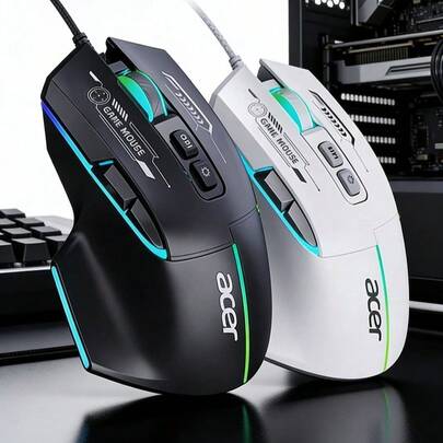 Acer OMW950 高效能有線遊戲滑鼠 機械巨集程式功能 多檔DPI調節 精準追蹤效能 適用電腦及筆記型設備