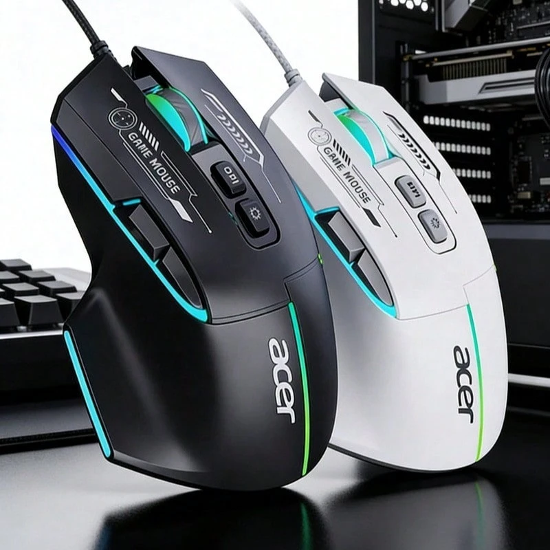 Acer OMW950 High-Performance Wired Gaming Mouse: Mechanical Macro Programming Function, Multi-Level DPI Adjustment, Precise Tracking Performance, Suitable For PCs And Laptops. - View 1