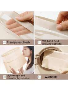 带11个口袋和提手的托特包内胆收纳袋，适用于手提包/单肩包，可整理物品并方便快速更换包袋。 - 彩色 - 查看 3