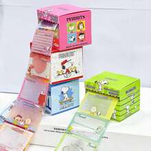 Hộp 126 tờ giấy ghi chú Snoopy có thể xé rời, thích hợp cho học sinh đánh dấu các điểm quan trọng, giấy ghi chú trong suốt, nhãn dán học sinh, sổ ghi nhớ văn phòng, quà tặng nhỏ. - Nhiều màu - Xem 7