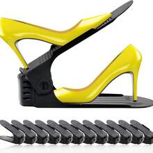 20 Pack Shoe Slots Organizer - Shoe Stackers, Space Savers 50%, 4 Levels Adjustable, Double Layer Holders For Closet, White - View 9