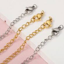 5/10件装不锈钢延长链，带龙虾扣，可调节圆珠链，适合DIY手链、项链、珠宝制作 - 延長鏈帶龍蝦扣 - 查看 4