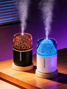 2-In-1 Volcano Shaped Car Humidifier And Aroma Diffuser With LED Light, 180ml USB Powered (Auto Shut Off), Portable Air Humidifier, Quiet Mist Aroma Diffuser, Multiple Fragrance Options, Suitable For All Car Models - A - 查看 12