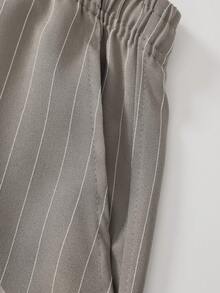 Urban Explorer Men's High-Quality Business Casual Cargo Shorts, Lightweight Breathable Fabric, Multiple Pockets With Drawstring Waist, Versatile For Casual Summer Outings - Khaki - View 7