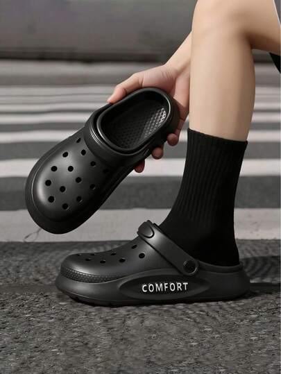 MAOLI Couple Thick Sole Casual Hollow Outdoor Sports Sandals, Summer Slippers, Unisex, Can DIY With Accessories, Women's Sandals With Straps, Men's Breathable Sandals, Women's Outdoor Non-Slip Sandals