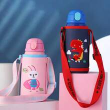 1pc Cute Student Strap Protective Sleeve, Anti-Drop Insulated Bottle/Cup Cover - Multicolor - View 3