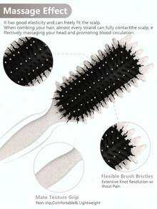 Curling Hair Brush, Suitable For Styling, Shaping And Setting Curly Hair, For Both Men And Women, Can Be Used On Dry Or Wet Hair - 粉紅職業 - 查看 5