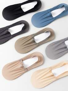 2/5/8 Pairs Men's Breathable Mesh Slip-Resistant Silicone Grip Shallow Boat Socks, Thin Lightweight Ankle Socks, Versatile & Comfortable For Spring/Summer - Multicolor - View 12