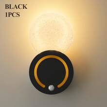 Lampe murale à capteur de cristal, lampe de décoration murale en acrylique, rechargeable par USB sans fil, 3 couleurs réglables, batterie longue durée, éclairage doux, préservant les yeux, convient pour armoire, placard, escalier, couloir, chambre, bureau, salle de bain, cadeau de Noël et d'anniversaire - Multicolore - Voir 14