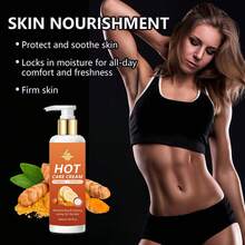 SUMIFANG 100毫升姜黄维生素C温热纤体霜，产生热量并促进排汗，紧致肌肤，增强皮肤弹性，提供身体护理，塑造优美曲线，按摩后感觉温暖，促进身体血液循环，易于排汗。 - 膏狀 - 查看 3