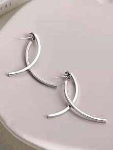 Criss Cross Earring Jackets - Silver - View 2