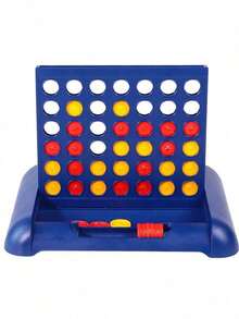 Foldable 4-In-A-Row Game Board, Classic Party Bingo Chess Game, Family Game Toy, Party Game Gift, Birthday Gift, Holiday Gift - Royal Blue - View 4