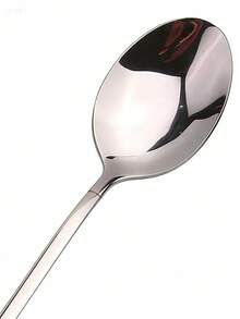 10件套长柄不锈钢汤匙，可作咖啡搅拌勺、饭勺、汤勺、茶匙使用。家用餐具。韩式圆勺。 - 彩色 - 查看 9