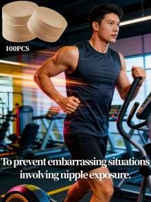 50/100/200 piezas Cubrepezones invisibles y transpirables para hombres, parches deportivos antirozaduras adecuados para correr, fitness, a prueba de sudor, resistentes al agua, cubrepezones color piel para camisetas, camisas y fotos de boda - Multicolor - Ver 3