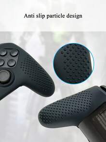 1 Set Switch Pro Controller Game Protective Case + 2pcs Joystick Cap, Silicone Game Protective Cover, Anti-Slip, Anti-Sweat, Anti-Scratch, Anti-Dust, Enhances Gaming Experience - View 2