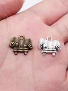12pcs 17x14mm Sofa Charms Pendant For DIY Jewelry Making Necklace Keychain Phone Chain Bracelet Making Accessories Handmade Craft Making Findings - Sofa - View 10