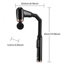 长柄肘部筋膜枪，家用电动多功能肌肉振动放松颈椎按摩器，健身房、家庭使用，1200mAh可充电电池 - 查看 9