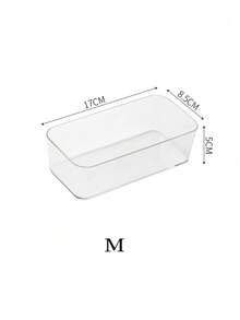1/2pcs Transparent Drawer Organizer Box, Makeup Storage Box, Desktop Compartment Storage Box, Suitable For Cosmetics, Office Supplies And Miscellaneous, Summer Gift Storage Box For Women - Clear - View 5
