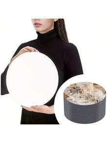 亚克力 1mm - 5 包 (15-30cm) 亚克力圆形镜子，非玻璃圆形镜板，自粘镜贴，适用于家居墙面装饰或婚礼餐桌中心装饰、家居装饰、穿衣镜、浴室、客厅、卧室墙面装饰。 - 彩色 - 查看 2