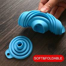 1pc Mini Silicone Gel Foldable Collapsible Style Funnel Hopper Kitchen Tool - View 5