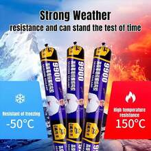 9900 Silicone Sealant, Neutral Cure Waterproof Adhesive For Kitchen, Bath, Window & Door, Weatherproof Exterior & Interior Caulk, 27 Ounce - Variant - View 8