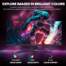 GAWFOLK 30" FHD 200Hz Curved Gaming Monitor | Immersive 1500R Ultrawide Screen, 1ms Response Time, AMD FreeSync Premium | 1920x1080 Computer Monitor For PC Gaming, Home Office & Cinematic Entertainment | Low Blue Light & Flicker-Free Technology For All-Day Comfort | Best Value All-In-One Gaming & Productivity Monitor | The Ultimate Holiday Gift To Elevate Any Setup [Monitor, Monitor Gaming, Gaming Monitor, Computer Monitor, PC Monitor, Portable Monitor, TV Alternative] - US A Type Plug(110-127V) - View 5