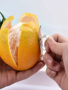 Herramienta circular de acero inoxidable para pelar naranjas, Herramienta en forma de caracol para pelar naranjas, Herramienta para quitar la piel de naranjas y granadas, Herramienta para pelar y cortar naranjas - Multicolor - Ver 2