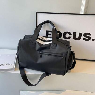 Túi du lịch dung tích lớn nhiều ngăn riêng biệt có ngăn đựng giày, túi hành lý du lịch nhẹ, xách tay, túi du lịch đa chức năng màu trơn có khóa kéo, có ngăn riêng biệt đồ ướt và khô, túi thể thao tập gym yoga, thích hợp đựng đồ dùng học tập.