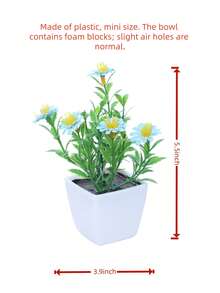 1 cây (cao 3-4 inch) / 6 cây/bộ Cây mọng nước mini nhân tạo, thích hợp trang trí nhà cửa, phòng khách, bàn, bệ cửa sổ, bàn làm việc, quà tặng Ngày của Mẹ, trang trí tiệc cưới. - trắng xanh - Xem 12