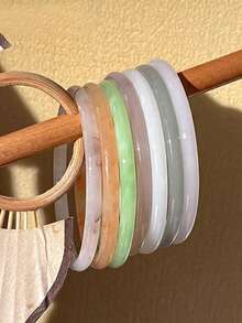 1 chiếc vòng tay giả ngọc bích nhiều màu sắc hình chuông, kiểu dáng thanh lịch, độc đáo, thích hợp để đeo hàng ngày, đi nghỉ mát, du lịch, đi biển. Món quà hoàn hảo dành cho phụ nữ, người yêu, vợ hoặc bạn bè, dịp Giáng sinh, Ngày Valentine, Ngày của Mẹ, trang sức năm mới | Phụ kiện tinh tế - Nhiều màu - Xem 1