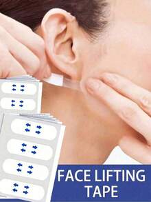 1pc Invisible Lifting Firming Transparent Plastic Face Mask Tapes, Lift Sagging Skin, Suitable For All Skin Types Men & Women, Lift Chin & Neck, Slim Face, Alcohol-Free - Multicolor - View 1